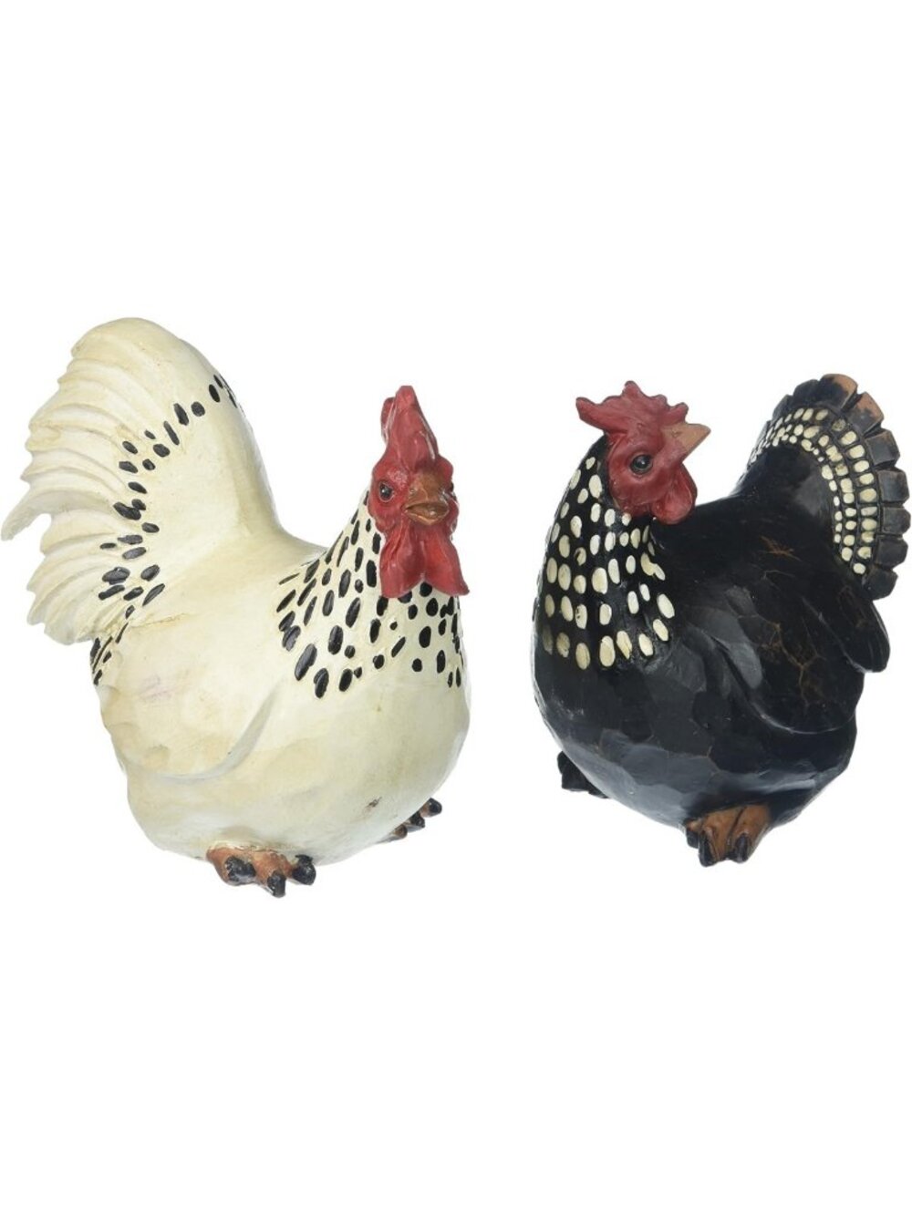 Charming Farmhouse Rooster & Hen Decor Set - Rustic Kitchen or Garden Accent (4
